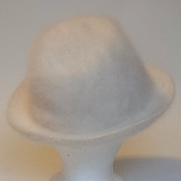 Arreactive Rabbit Fur Hat Fedora Winter Hat White Rabbit Fur Hat SOFT - Picture 2 of 7